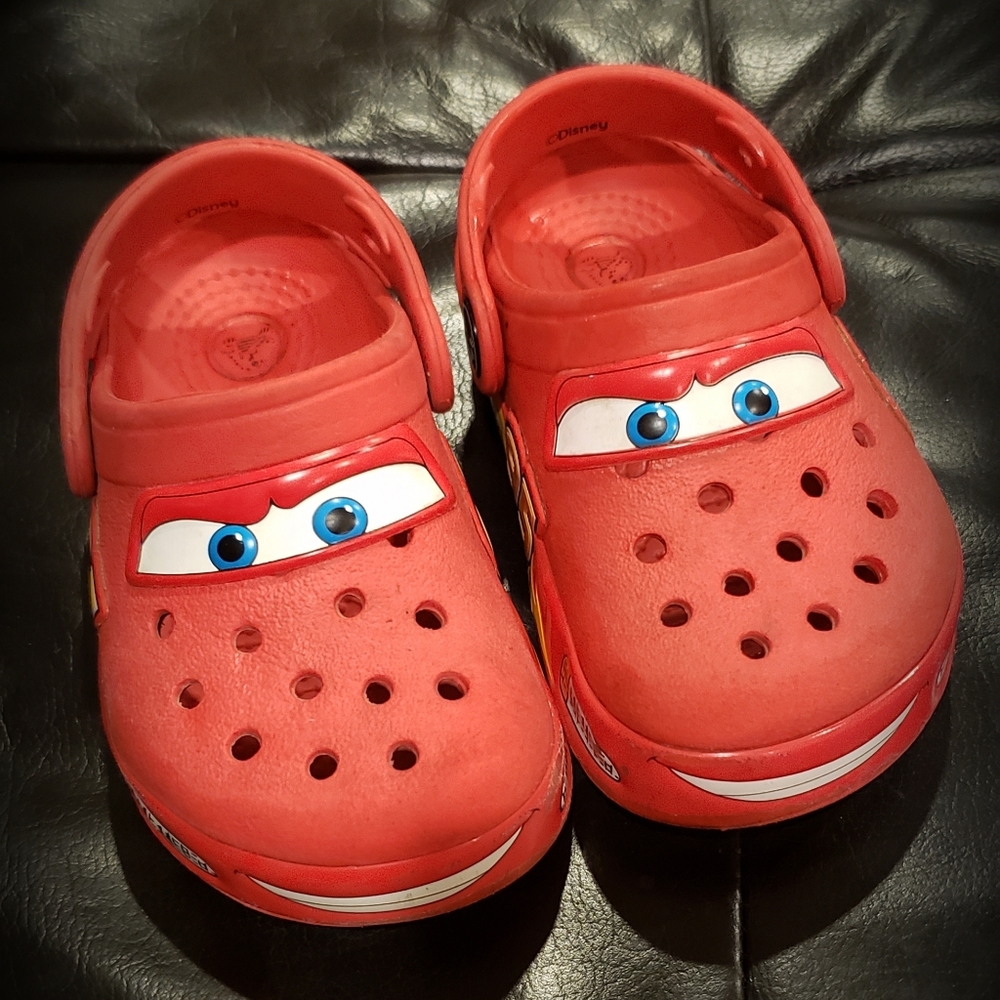 Lightning McQueen Crocs size 8